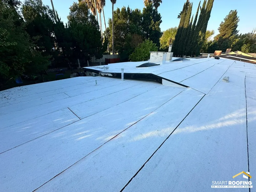 Smart Roofing project - New Flat Roof Installation - Residential Single-Ply Membrane in Los Angeles